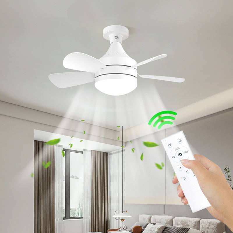 White Ceiling Fan with Light